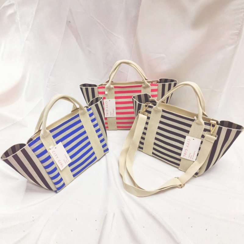 CARTERA DE TELA RAYADA – CITY GIRL – Pandora by City Girl