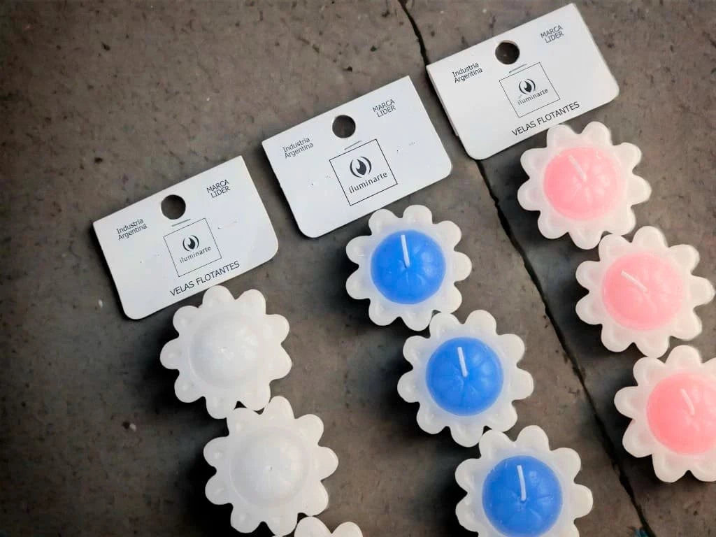 Vela Flotante x 3 velas de 2x6 cm - Velas Flotantes