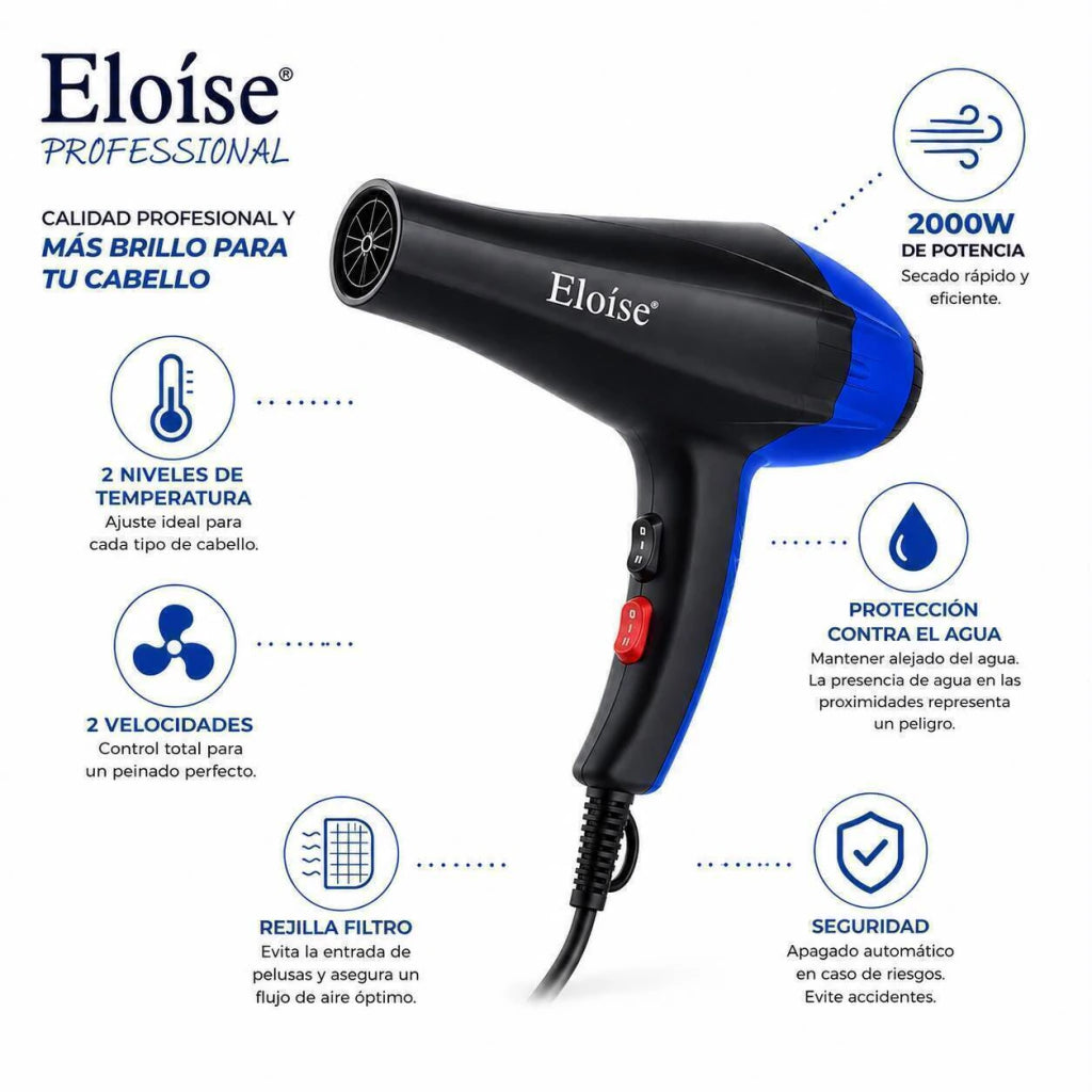 Secador de pelo CAJA AZUL PROFESSIONAL *ESP001* ELOISE
