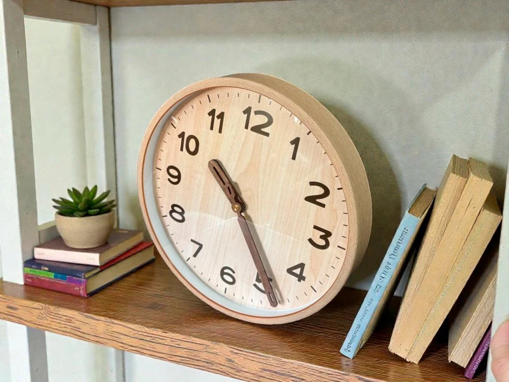 RELOJ SIMIL MADERA 25CM