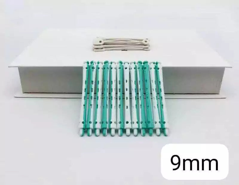 Rulero VERDE Y BLANCO 7mm X12 HAIR-ROLLERS