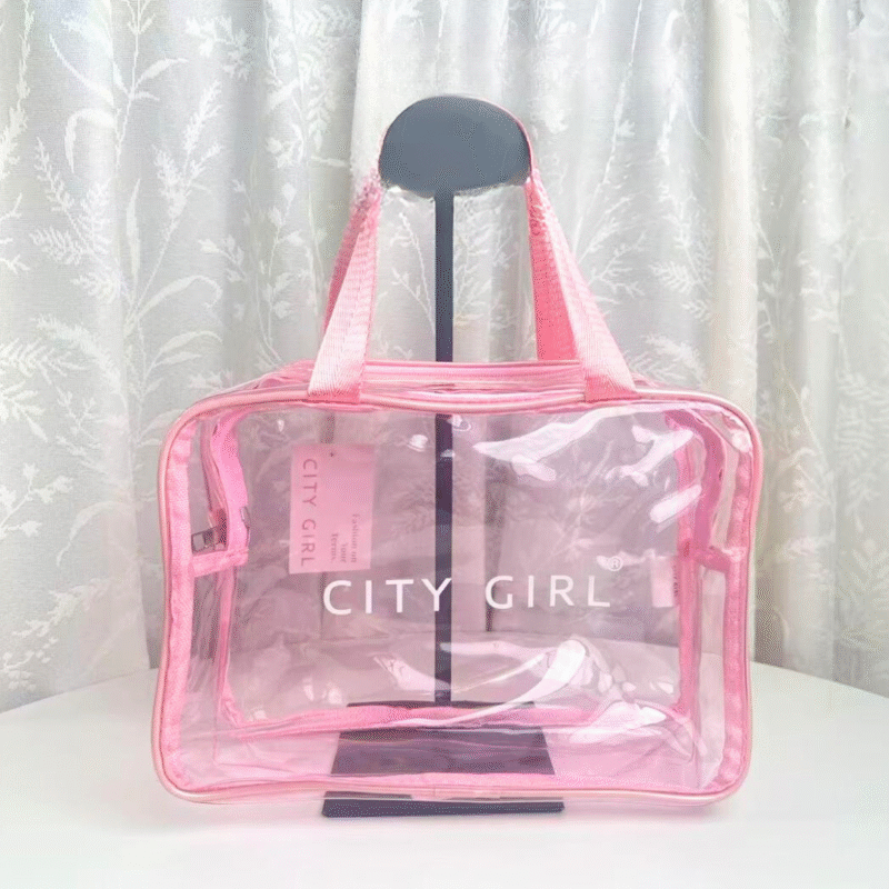 BOLSO ROSA TRANSPARENTE CITY GIRL –