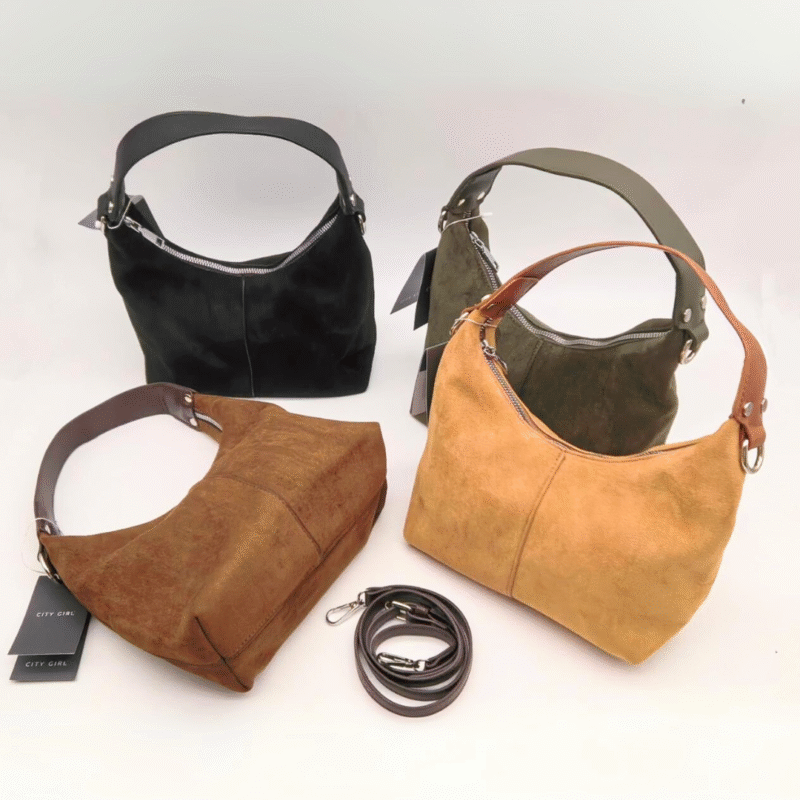 CARTERA DE MANO DE GAMUZA
