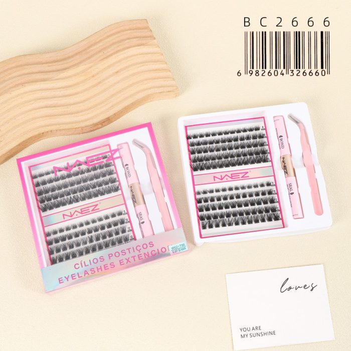 Kit Pestañas Naez DIY Efecto Wisps Fairy Bond Seal Removedor