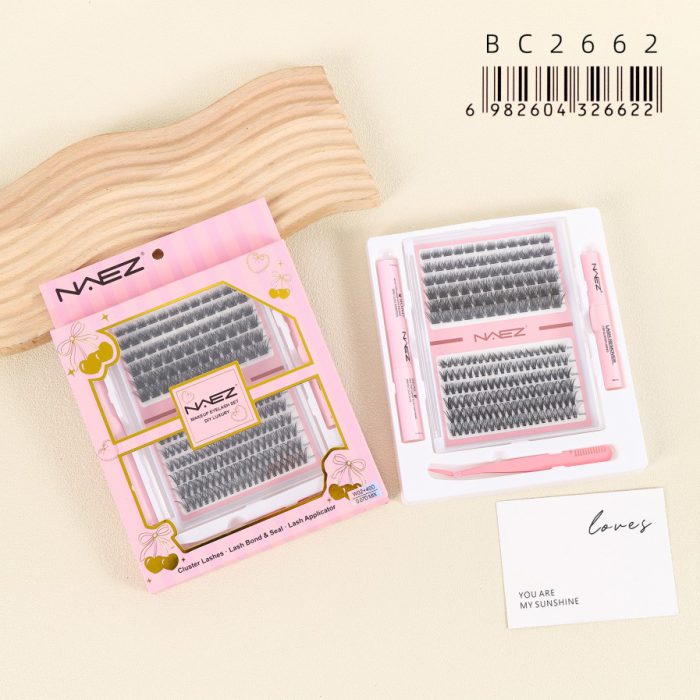 Kit Pestañas Naez DIY Cluster Lashes + Bond & Seal + Removedor
