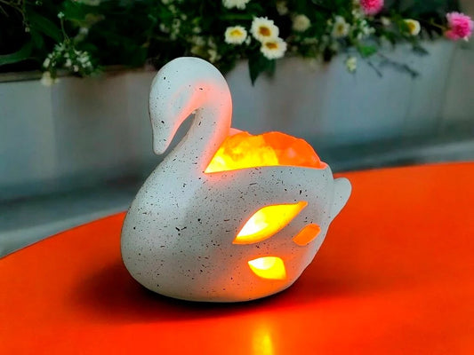 Lámpara de Sal Cisne 16x14cm