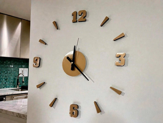 RELOJ AUTOADHESIVO ORO 35 CM