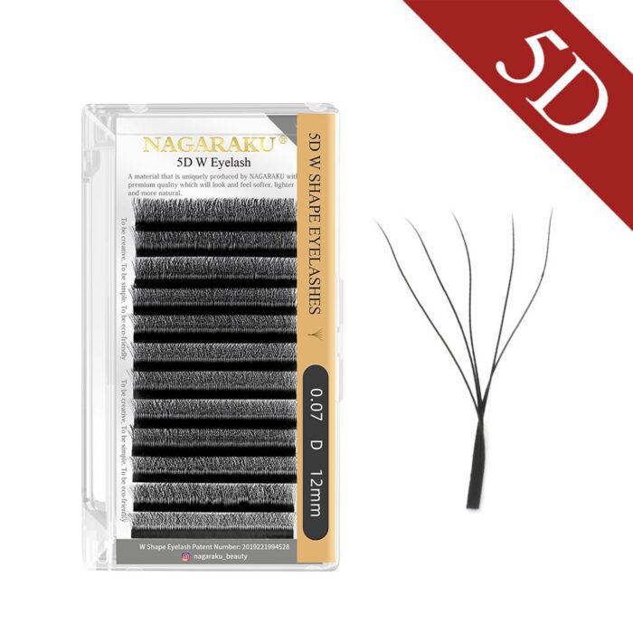 EXTENSIONES DE PESTAÑAS TECNOLOGICAS 5D W NAGARAKU 0.07D MEDIDA UNICA