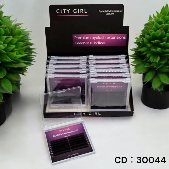 EXTENSIONES DE PESTAÑAS CITY GIRL 3D 0.07D
