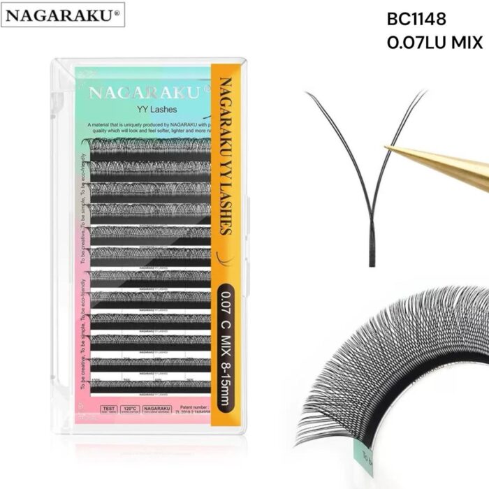 EXTENSIONES DE PESTAÑAS TECNOLOGICAS 2D YY NAGARAKU 0.07M(LU) MIX
