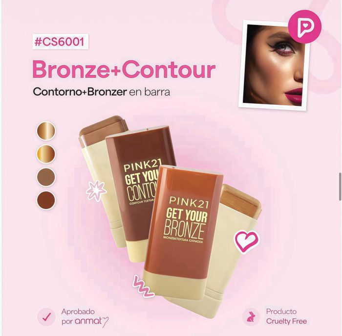 Contorno+Bronzer en barra Pink 21