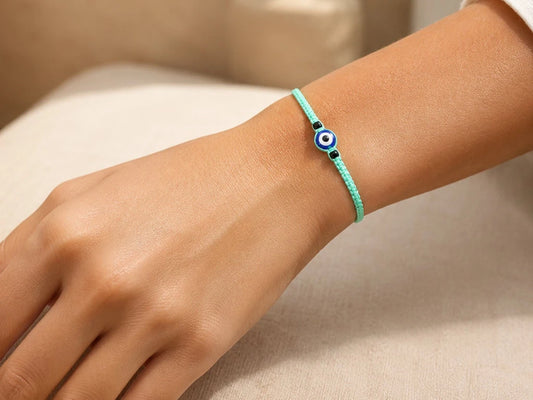 Pulsera trenzada con ojito turco