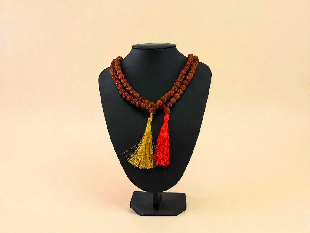 Rudraksha Mala 10 mm - Collar de meditación para yoga