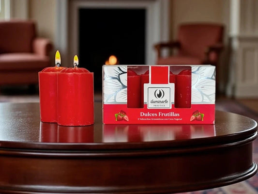 Veloncito Vintage: Caja x 3 - Velas Aromáticas de 3.5x3.5 cm