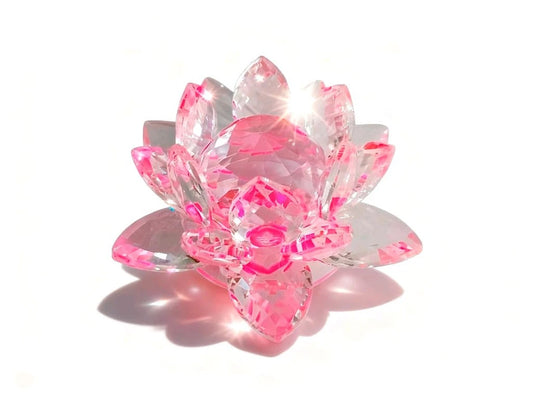Flor de Loto Color Vidrio Mediana 8cm