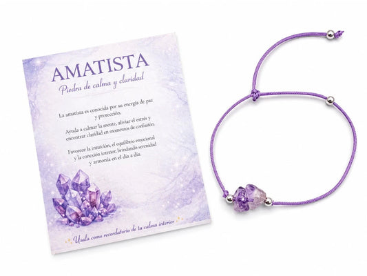 PULSERA HILO PIEDRA EN BLISTER