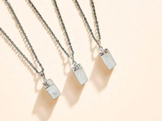 Dije Piedra Bastoncitos Selenita Mini con Baño