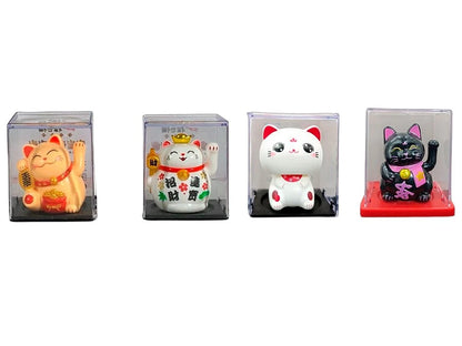Gato Atrae Clientes Mini Caja Cristal 6.5x5cm