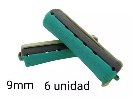 Rulero VERDE Y GRIS X6  HAIR-ROLLERS