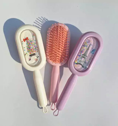 Cepillo para el pelo INFANTIL GLITTER OVALADO SURTIDO