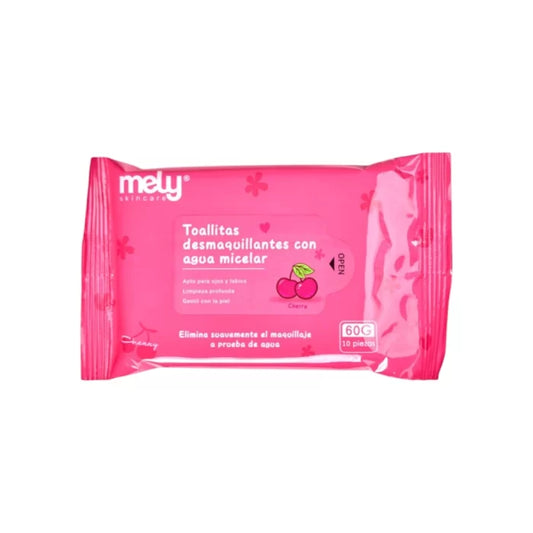 TOALLITAS DESMAQUILLANTES CON AGUA MICELAR CEREZAS MELY