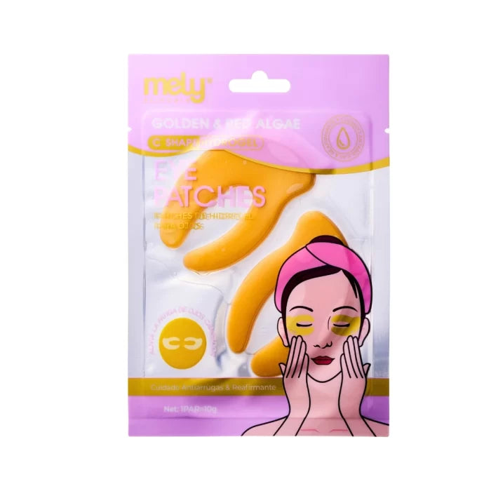 PARCHES HIDROGEL ALGAS DORADAS ROJAS FORMA C ANTIEDAD OJOS MELY