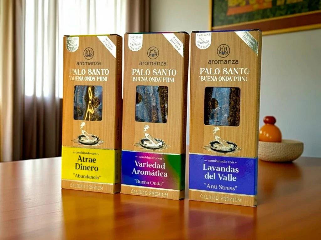 MINI PALO SANTO X 5 VARILLAS AROMANZA X 1