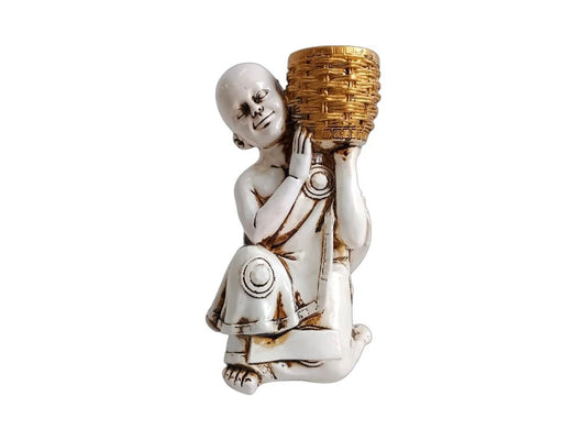 Decoración Zen: Mini Buda/Monje 13cm - Modelos Surtidos