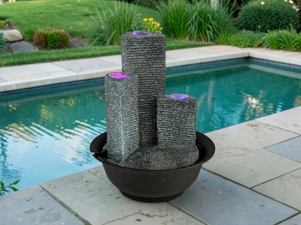 FUENTE 3 COLUMNAS CON LED 26CM