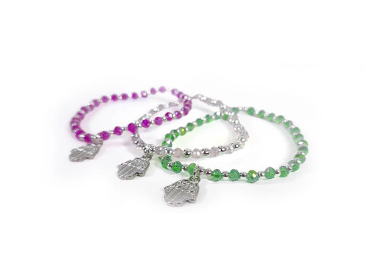 Pulsera de cristal Mano de Fátima Premium
