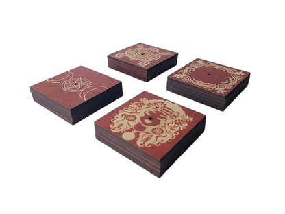 Porta Sah Cuadrado Deco Grabado 6cm MDF