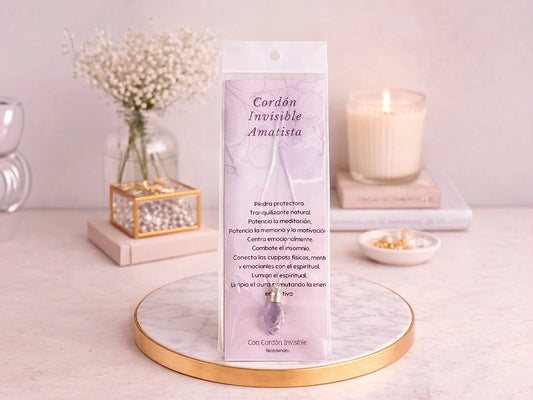 Blister collar cordon invisible con piedra