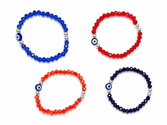 Pulsera Cristal Ojo Turco Roja Premium