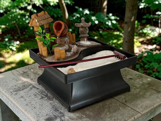 Fuente con Jardín Zen y Vela 19 cm