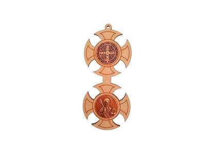Colgante Doble Redondo Puerta Grande 9 cm