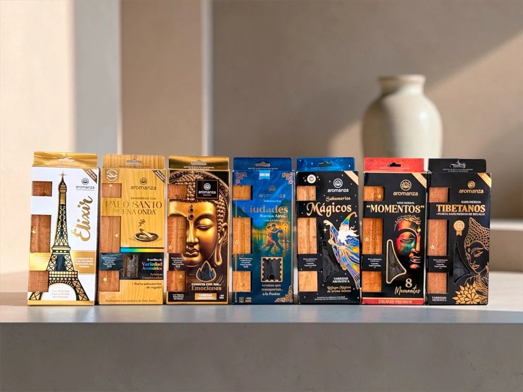 Caja pack sahumerios Aromanza con porta - Aromaterapia
