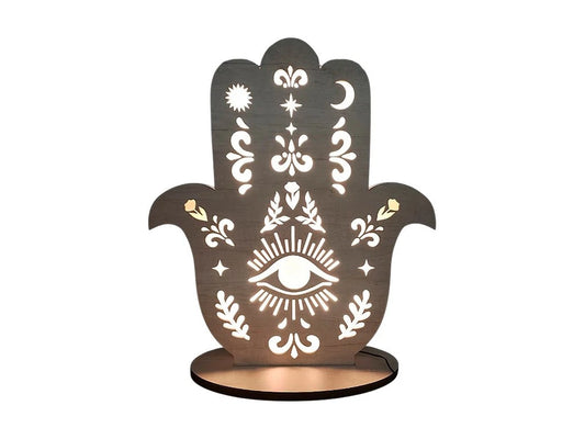 LAMPARA MANO DE FATIMA MDF 60X24CM ARPOX