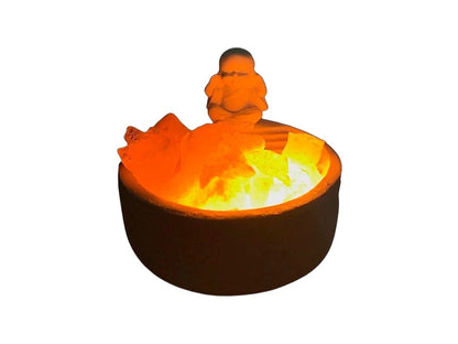 Lámpara de Sal Jardín Zen con Buda