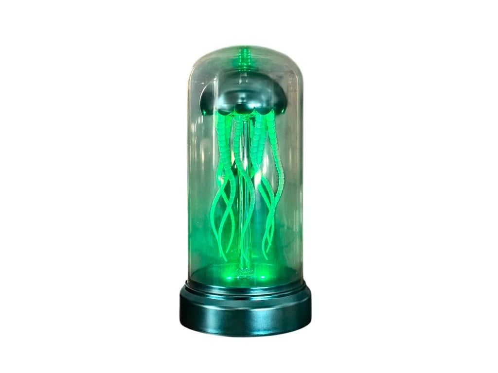 LAMPARA MEDUSA SONORA CON LUZ BASE AZUL