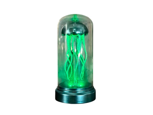 LAMPARA MEDUSA SONORA CON LUZ BASE AZUL