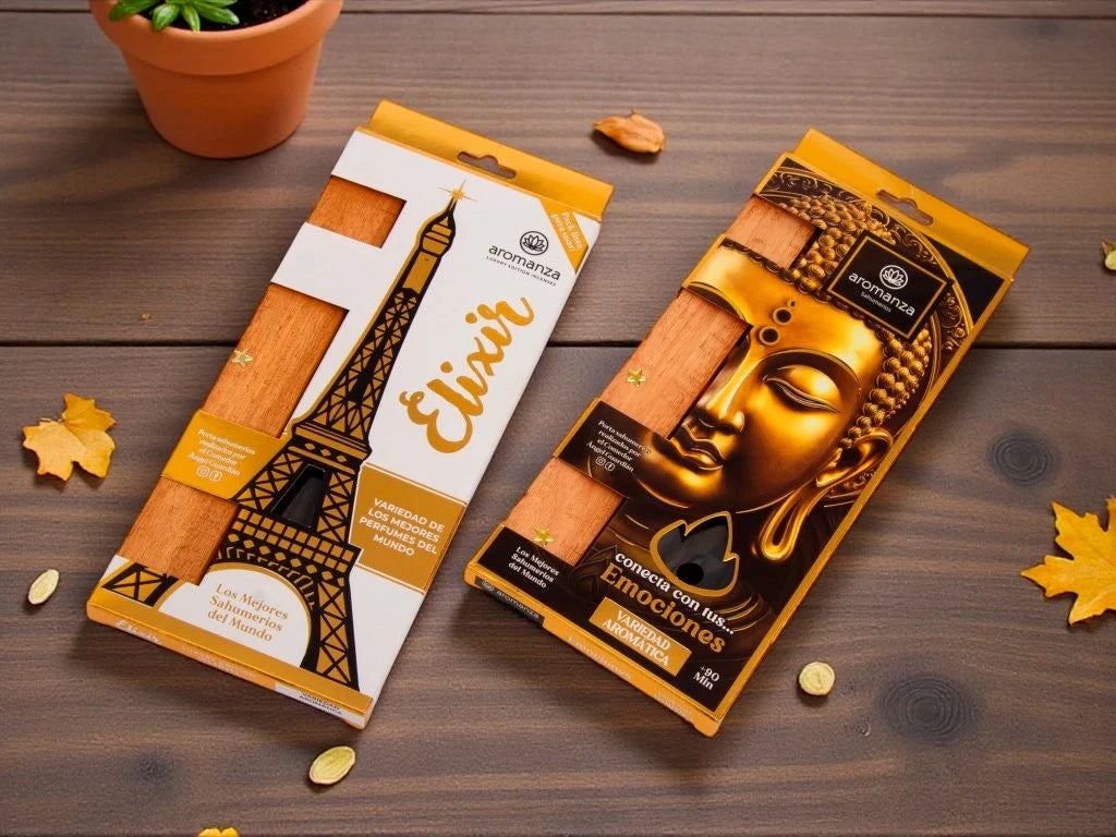 Caja pack sahumerios Aromanza con porta - Aromaterapia