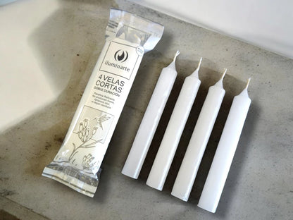 Pack x 4 Velas Cortas Iluminarte