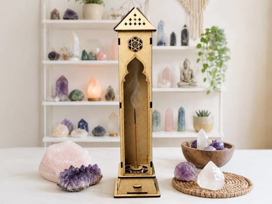 PORTA SAHUMERIO CASITA ALTAR 33CM