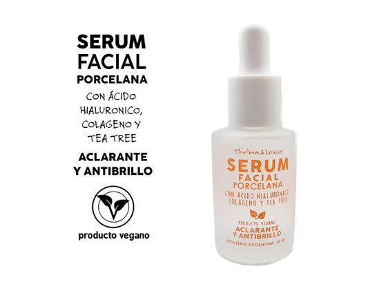 Serum Facial Porcelana Vegano Con Acido Hialuronico