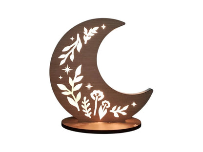 LAMPARA MEDIA LUNA MDF 60CM APROX.