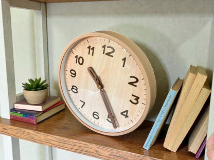 RELOJ SIMIL MADERA 25CM