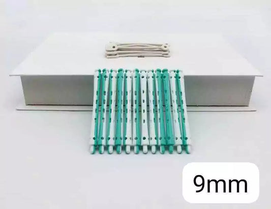 Rulero VERDE Y BLANCO 7mm X12 HAIR-ROLLERS
