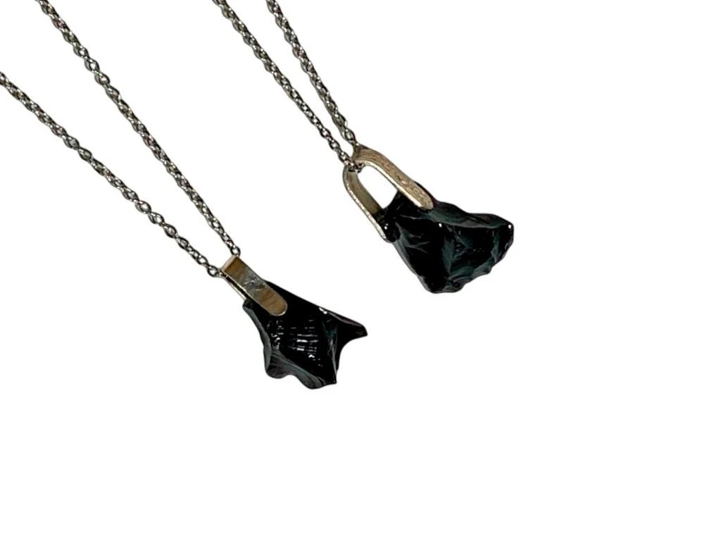 Dije Alpaca Piedra Obsidiana Negra