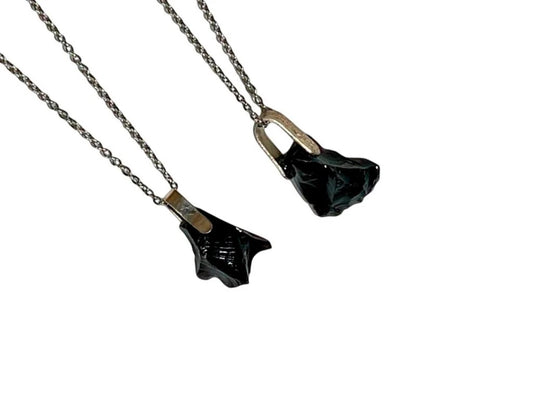 Dije Alpaca Piedra Obsidiana Negra