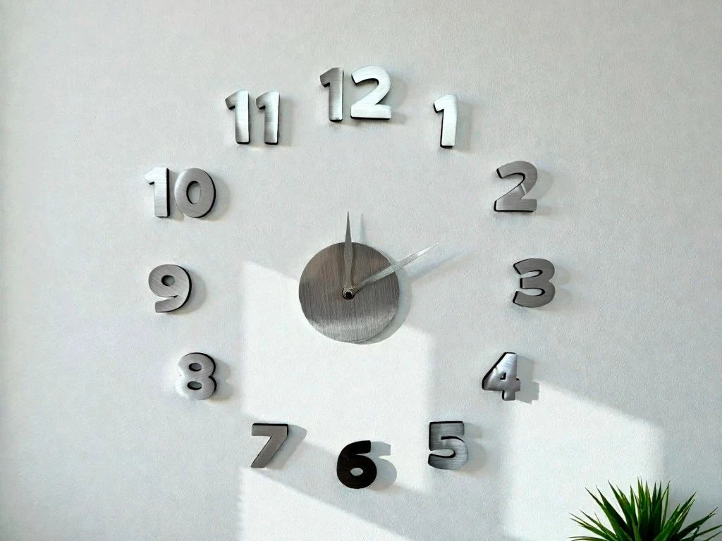 RELOJ AUTOADHESIVO PLATA 35 CM